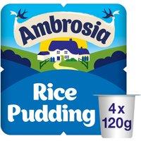 Ambrosia Rice Pudding Dessert Snack Pots Multipack 4 x 120g