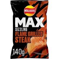 Walkers MAX Flame Grilled Steak Sharing Crisps 140g