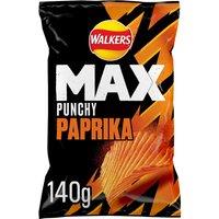 Walkers Max Punchy Paprika Sharing Crisps 140g