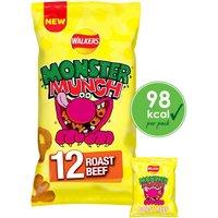 Walkers Monster Munch Roast Beef Multipack Snacks Crisps 12 x 20g