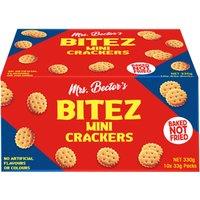 Mrs. Bector's Bitez Mini Crackers 330g (10 x 33g)