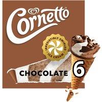 Cornetto Chocolate Ice Cream Cones 6x 90 ml