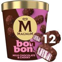 Magnum Milk Chocolate & Cherry Bonbon Bite-Sized Ice Cream 12x 17 ml (204 ml)
