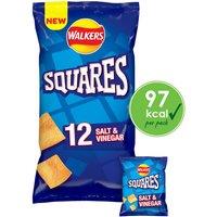 Walkers Squares Salt & Vinegar Multipack Snacks Crisps 12 x 22g