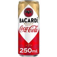 Bacardi Spiced Rum & Coca-Cola 250ml Pre-Mixed Can