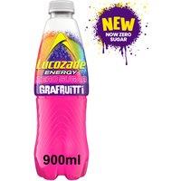 Lucozade Energy Zero Sugar Drink Grafruitti 900ml