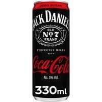 Jack Daniel's and Coca-Cola Zero 330ml Pre-Mixed Can