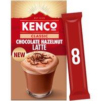 Kenco Classic Chocolate Hazelnut Latte Instant Coffee Sachets x8