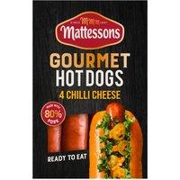 Mattessons 4 Gourmet Hot Dogs Chilli Cheese 260g