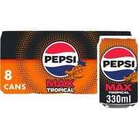 Pepsi Max Tropical Cans 8 x 330ml