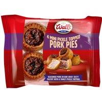 Wall's 4 Mini Pickle Topped Pork Pies 200g