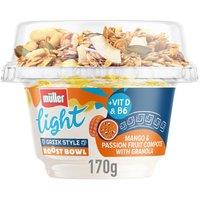 Mller Light Greek Style Boost Bowl Mango & Passion Fruit Compote with Granola 170g