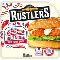 Rustlers Spicy Chicken Fillet Burger with Ranch Sauce 159g