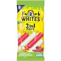 R Whites 2 In 1 Lemonade and Raspberry Lemonade Flavour Freeze Pops 8 x 75ml (600ml)