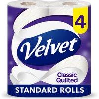 Velvet Classic Quilted Toilet Roll 4 Rolls