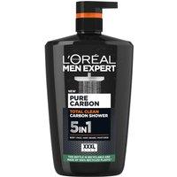 L'Oral Men Expert Pure Carbon 5-in-1 Shower Gel Large XXL, Powered by Carbon, 1L