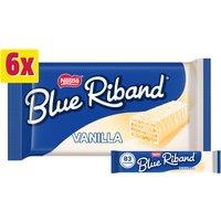 Blue Riband Vanilla White Wafer Biscuit Bar 6 Pack Multipack 90g