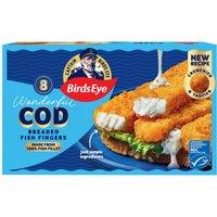 Birds Eye 8 Breaded Cod Fish Fingers 240g