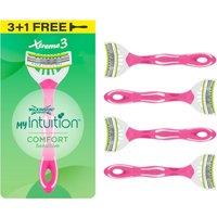 Wilkinson Sword myIntuition Xtreme 3 Sensitive Disposable Women's Razors, 3 + 1 Pack