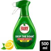 Fairy Skip The Soak Power Spray Lemon 500ml, Dish & Kitchen Spray, Pre-Treatment