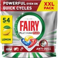Fairy Platinum Plus Dishwasher Tablets, Lemon, 54 Capsules