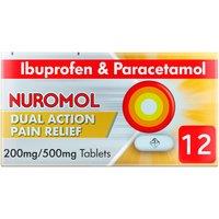 Nuromol Dual Action Pain Relief 200mg/500mg 12 Tablets