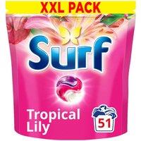 Surf 3 in 1 Tropical Lily Laundry Washing Detergent Capsules 51 washes