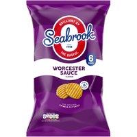 Seabrook The Original Crinkle Cut Crisp Worcester Sauce Flavour 6 x 25g