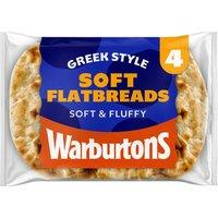 Warburtons 4 Greek Style Soft Flatbreads