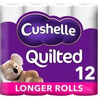 Cushelle Quilted Toilet Roll 12 Rolls 50% More Sheets