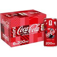 Coca-Cola Original Taste 6 x 200ml Cans