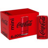 Coca-Cola Zero Sugar 6 x 200ml Cans