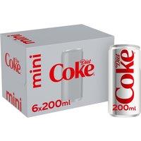 Diet Coke 6 x 200ml Cans