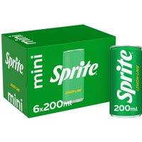 Sprite Lemon Lime 6 x 200ml Cans