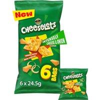 Mini Cheddars Cheeselets Cheese & Onion Baked Snacks Multipack 6 x 24.5g