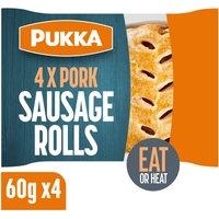Pukka 4 Pork Sausage Rolls 240g