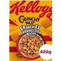 Kelloggs Crunchy Nut Crunchies Caramelised Biscuit Breakfast Cereal 420g