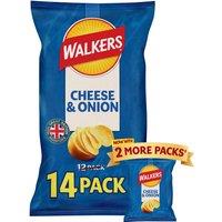 Walkers Cheese & Onion Multipack Crisps 14x25g