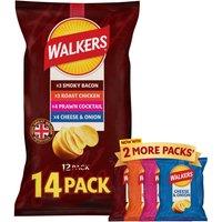 Walkers Meaty Variety Multipack Crisps 14x25g