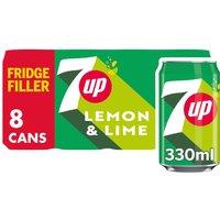7UP Refreshing Lemon & Lime Taste Cans 8 x 330ml