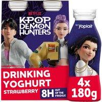 K-pop Demon Hunters Strawberry Flavour Drinking Yogurt 4x180g