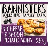 Bannisters Yorkshire Family Farm 8 Cheese & Bacon Potato Skins 520g