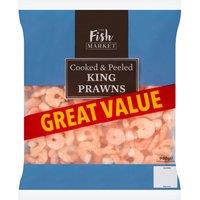 The Fish Market Cooked & Peeled King Prawns 900g