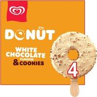 Wall's Donut White Chocolate & Cookies Ice Cream Sticks 4x 62 ml