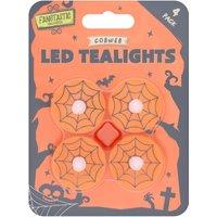 Fantastic Halloween 4 Cobweb LED Tealights