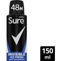 Sure Men Antiperspirant Aerosol Invisible Ice Fresh 150 ml