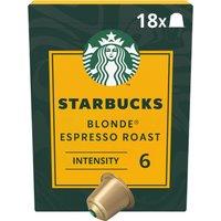 STARBUCKS BLONDE Espresso Roast by NESPRESSO Coffee Pods, Blonde Roast, 94g box of 18