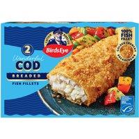 Birds Eye 2 Breaded Cod Fish Fillets 200g