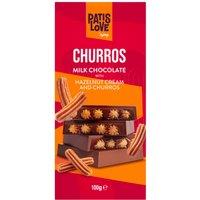 Patislove Milk Chocolate with Hazelnut Cream and Churros 100g
