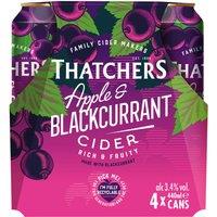 Thatchers Apple & Blackcurrant Fruit Cider 4 x 440ml